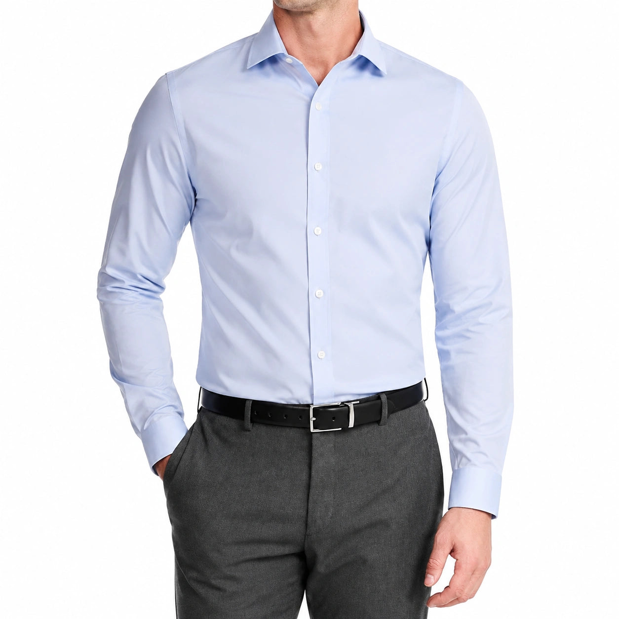 Herren Hemd Größe M Hellblau Langarm Business Stil